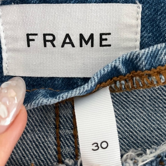 Frame Cut-Off Waist Denim Maxi Skirt - Picture 6 of 8